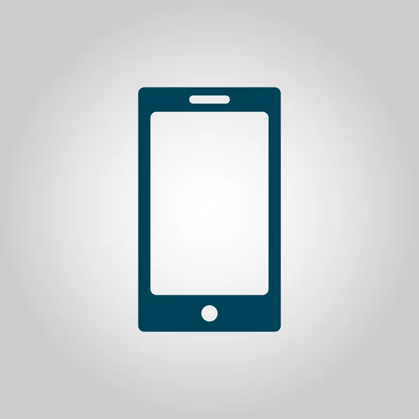 Ícone do telefone, no fundo cinza, contorno azul, símbolo de tamanho grande —  Vetores de Stock