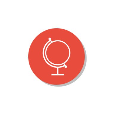 Simge, beyaz arka plan, kırmızı daire sınır, beyaz anahat