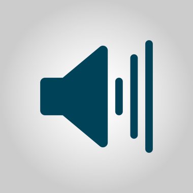 •Ses yükseltme gri arka plan, mavi anahat, büyük boy sembol üstünde kutsal kişilerin resmi