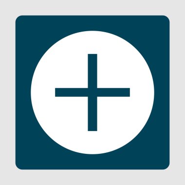 Artı mavi tarafından çevrili beyaz daire arka plan üstünde kutsal kişilerin resmi