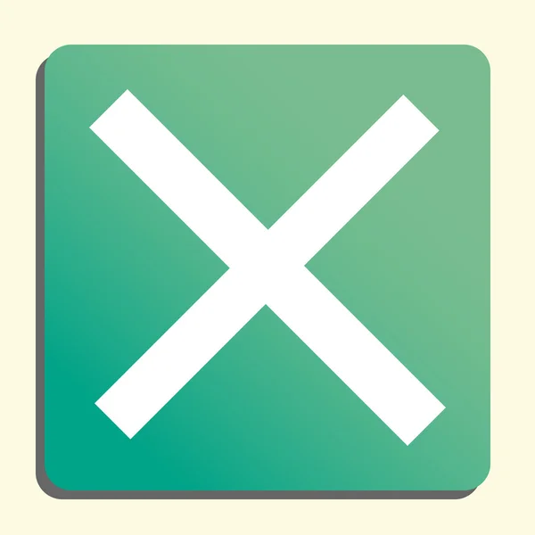 Abbruch-Symbol, auf Knopfdruck grüner Hintergrund, gelbes Licht, Schatten — Stockvektor