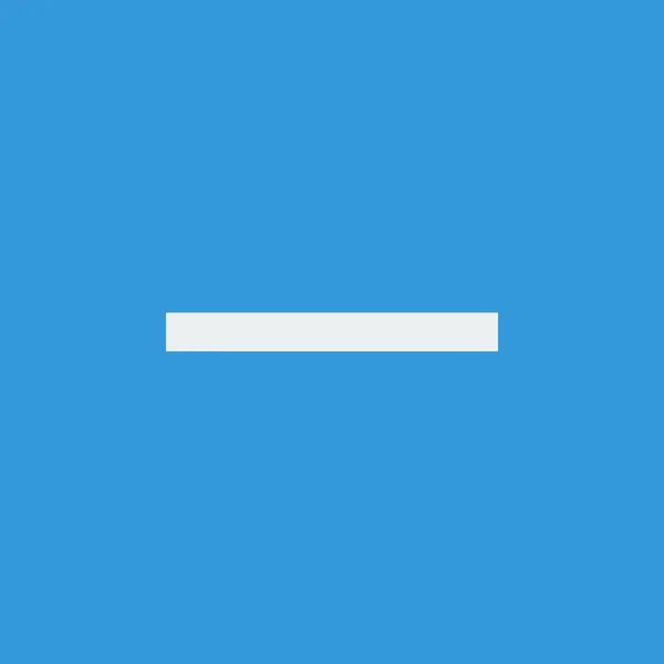 Minus-ikonen, på blå bakgrund, vit kontur, stora symbol — Stock vektor
