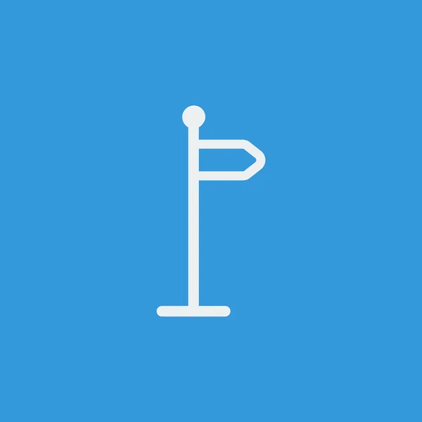 Elhelyezés ikon,-ra kék háttér, fehér vázlat, nagy méret jelkép — Stock Vector