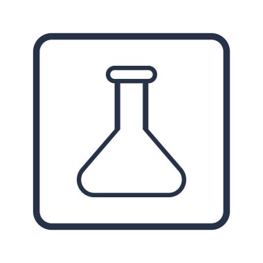 Flask Simgesi Vektör Formatında. Üstün Kaliteli Flask Simgesi. Web Grafik Flask Simge İşareti Açık Mavi Yuvarlak Arka Plan.