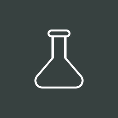 Flask Simgesi Vektör Formatında. Üstün Kaliteli Flask Simgesi. Web Grafik Flask Simge İşareti Koyu Arka Plan.