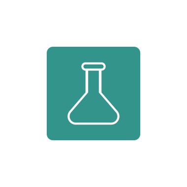 Flask Simgesi Vektör Formatında. Üstün Kaliteli Flask Simgesi. Web Grafik Flask Simge İşareti Yeşil Arka Plan.