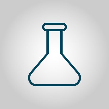 Şişesi simge vektör formatında. Premium Kalite Flask simgesi. Web grafik Flask simgesi işareti gri arka plan üzerinde.