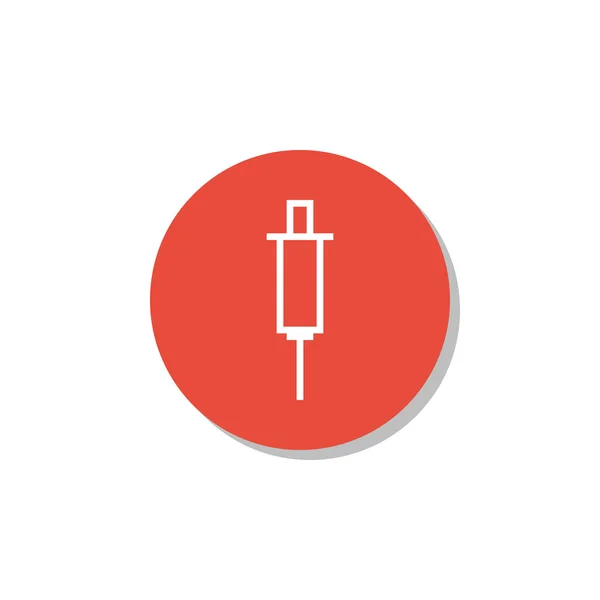 Needle Icon In Vector Format. Premium Quality Needle Icon. Web Graphic Needle Icon Sign On Red Circle Background. — Stock Vector