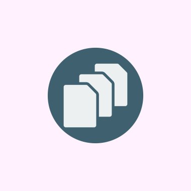 Vektör biçiminde dosya simgesi. Üstün kaliteli Dosya simgesi. Mavi daire arka planda Web grafik Dosya simgesi işareti.