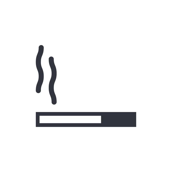 Ícone de cigarro em formato vetorial. Ícone de cigarro de qualidade premium. Web gráfico Ícone do cigarro sinal no fundo vermelho . — Vetor de Stock