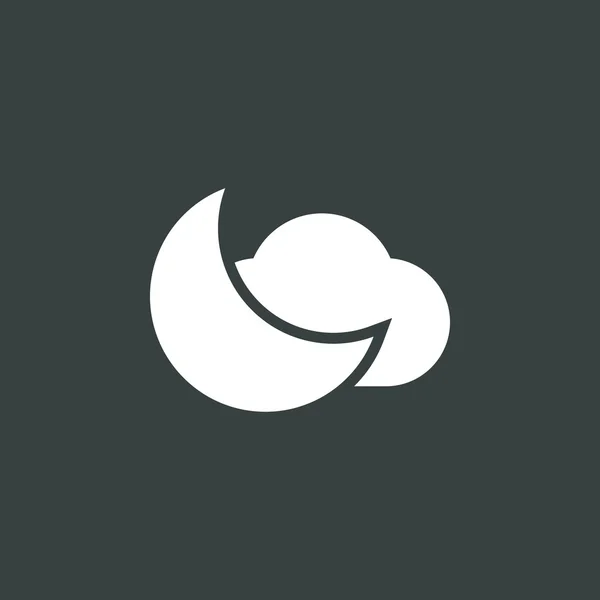 Cloud Moon Icon, Cloud Moon ikon symbol, Cloud Moon Icon Vector, moln måne ikonen EPS, Cloud Moon Icon bild, Cloud Moon Icon logo, moln Moon Icon platt, Cloud Moon Icon konst design, Cloud Moon Icon Dar — Stock vektor