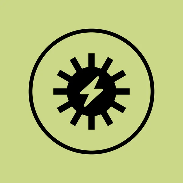 Zonne-energie pictogram, zonne-energie pictogram symbool, zonne-energie pictogram vector, zonne-energie pictogram EPS, zonne-energie pictogram afbeelding, zonne-energie pictogram logo, zonne-energie pictogram plat, zonne-energie pictogram Art Design, Sol — Stockvector