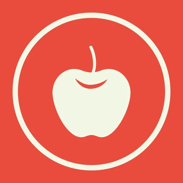 Jabłko ikona, jabłko symbol, jabłko wektor, jabłko EPS, jabłko wyobrażenie o sztuce, jabłko logo, jabłko mieszkanie, jabłko sztuka mianowaćjabłko czerwony — Wektor stockowy