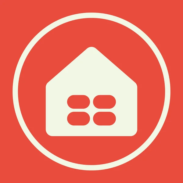 Home-Symbol, Home-Symbol, Home-Vektor, Home-eps, Home-Bild, Home-Logo, Home-Wohnung, Home-Art-Design, Home-Rot — Stockvektor