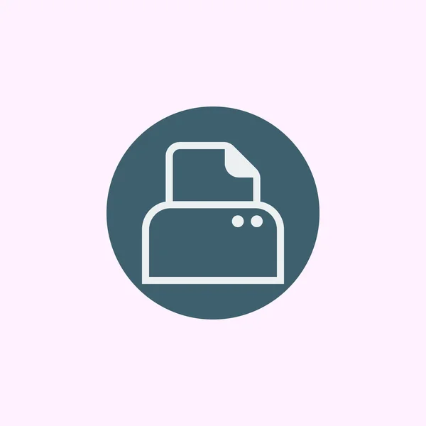 Printerpictogram, printer symbool, printer vector, printer EPS, printer Image, printer logo, printer plat, printer Art Design, printer blauwe ring — Stockvector