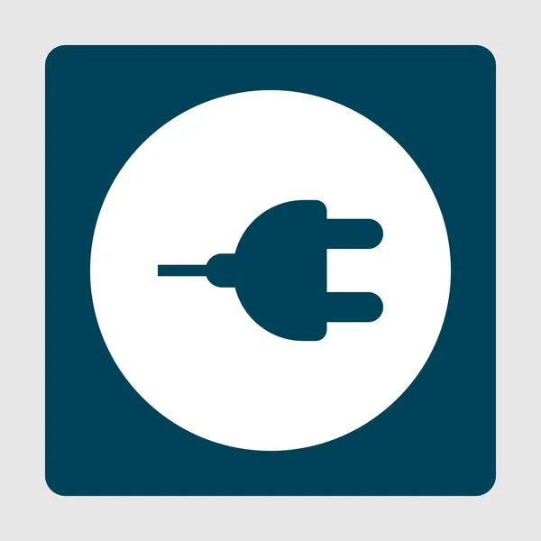 Plug-Symbol, Steckersymbol, Stecker Vektor, Stecker eps, Stecker Bild, Stecker Logo, Stecker flach, Kunst-Design-Stecker, Stecker blau — Stockvektor