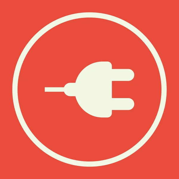 Plug icon, plug symbol, plug vector, plug eps, plug image, plug logo, plug flat, plug art design, plug red — Stock Vector