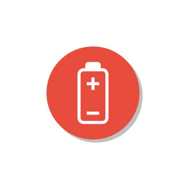 Pil simgesi, pil simgesi, pil vektör, pil eps, pil görüntü, pil logo, düz pil, pil sanat tasarım, pil kırmızı halka