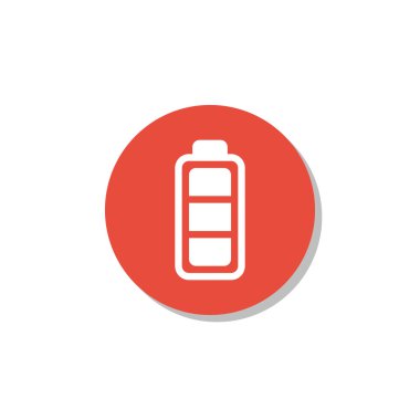 Pil simgesi, pil simgesi, pil vektör, pil eps, pil görüntü, pil logo, düz pil, pil sanat tasarım, pil kırmızı halka