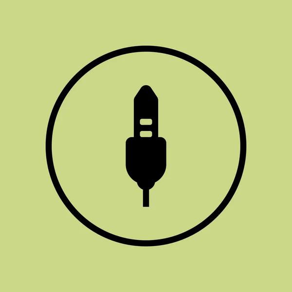 Plug icon, plug symbol, plug vector, plug eps, plug image, plug logo, plug flat, plug art design, plug green ring — Stock Vector