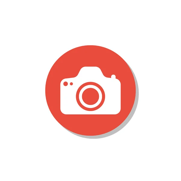 Fotocamera pictogram fotocamera symbool, fotocamera vector, fotocamera EPS, fotocamera beeld, fotocamera logo, fotocamera plat, fotocamera kunst design, fotocamera rode ring — Stockvector