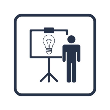 sunum fikir simgesi, sunum fikir sembolü, sunum fikri vektörü, sunum fikri eps, sunum fikri görüntü, sunum fikri logosu, sunum fikri düz