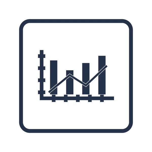 Vonalas ábra ikon, vonal diagram szimbólum, vonaldiagram vektor, vonalgrafikon EPS, vonalas ábra kép, vonal grafikon logo, vonalas grafikon, vonalas ábra, vonal grafikon, vonaldiagram kék kör — Stock Vector