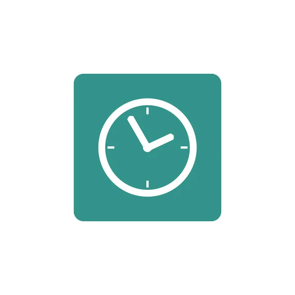 Icono del reloj, símbolo del reloj, vector del reloj, eps reloj, imagen del reloj, logotipo del reloj, reloj plano, diseño de arte reloj, verde reloj — Vector de stock