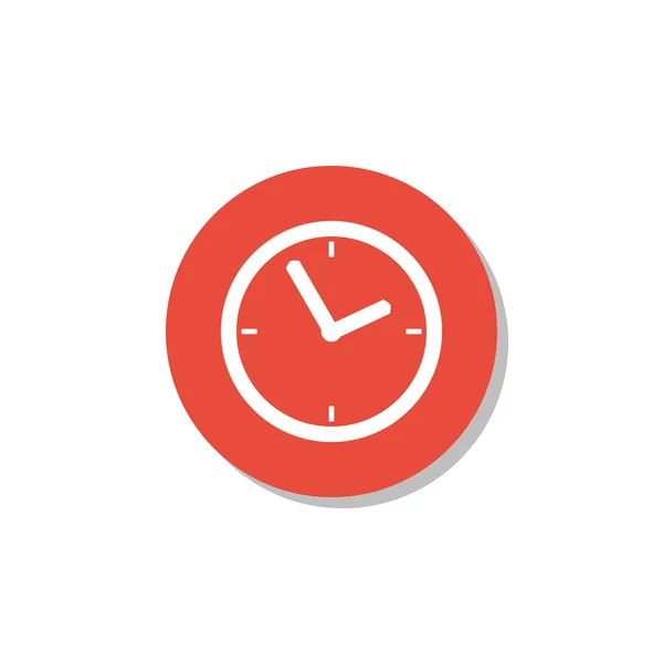 Icono del reloj, símbolo del reloj, vector del reloj, eps reloj, imagen del reloj, logotipo del reloj, reloj plano, diseño de arte reloj, anillo rojo reloj — Archivo Imágenes Vectoriales