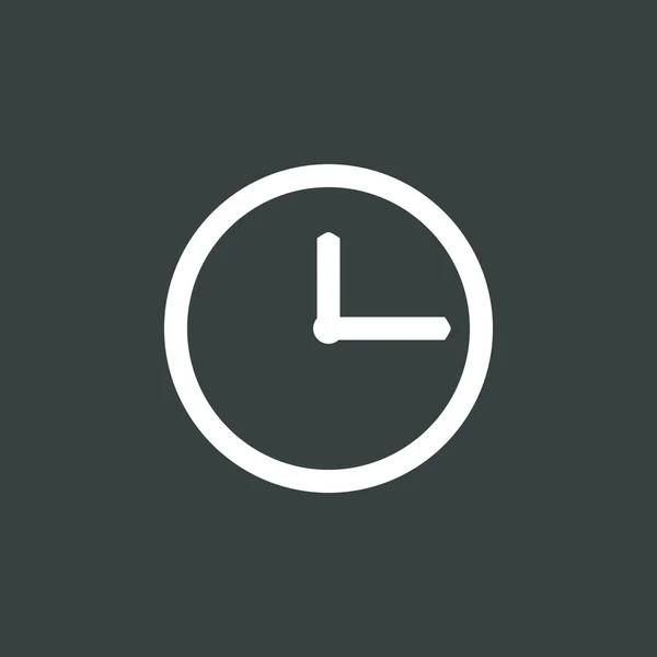Ikona hodin, symbol hodin, vektor hodin, hodiny EPS, hodinový obraz, logo hodin, hodinový plochý, design hodin, čas tmavý — Stockový vektor