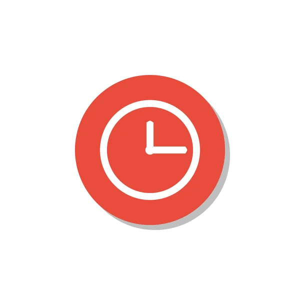 Ikona hodin, symbol hodin, vektor hodin, hodiny EPS, hodinový obraz, logo hodin, hodinový plochý, design hodin, červený kroužek hodin — Stockový vektor