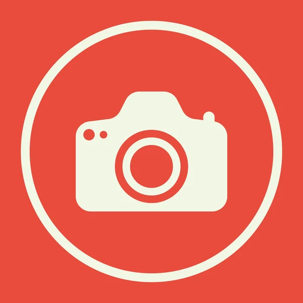 Fotocamera pictogram fotocamera symbool, fotocamera vector, fotocamera EPS, fotocamera beeld, fotocamera logo, fotocamera plat, fotocamera kunst design, fotocamera rood — Stockvector