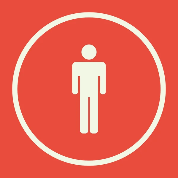 Icono de icono masculino, símbolo de icono masculino, vector de icono masculino, icono masculino eps, imagen de icono masculino, logotipo de icono masculino, icono masculino plano, diseño de arte de icono masculino, icono masculino rojo — Archivo Imágenes Vectoriales