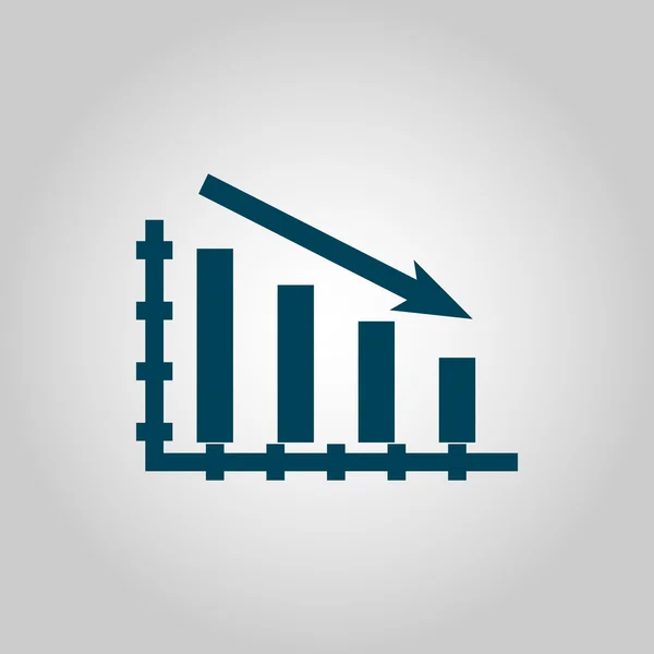 Stats le ikont, stats le szimbólum, stats le vektor, stats le EPS, stats le képet, stats le logó, statisztika lefelé lakás, stats le Art Design, statisztika le szürke — Stock Vector