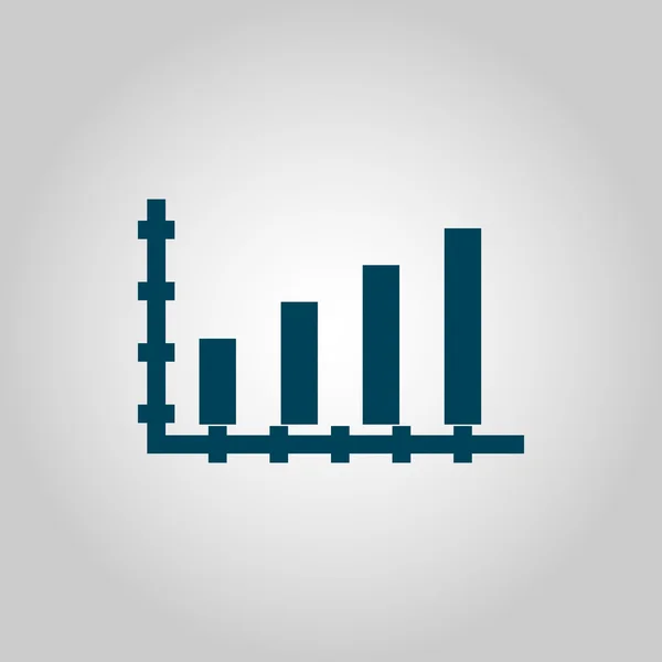 Icono del gráfico de barras, símbolo del gráfico de barras, vector del gráfico de barras, eps gráfico de barras, imagen del gráfico de barras, logotipo del gráfico de barras, gráfico de barras plano, diseño de arte gráfico de barras, gráfico de barras gris — Vector de stock