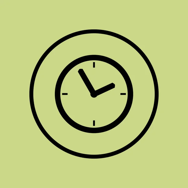 Icono del reloj, símbolo del reloj, vector del reloj, eps reloj, imagen del reloj, logotipo del reloj, reloj plano, diseño de arte reloj, anillo verde reloj — Archivo Imágenes Vectoriales