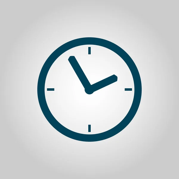 Icono del reloj, símbolo del reloj, vector del reloj, eps reloj, imagen del reloj, logotipo del reloj, reloj plano, diseño de arte reloj, gris reloj — Vector de stock