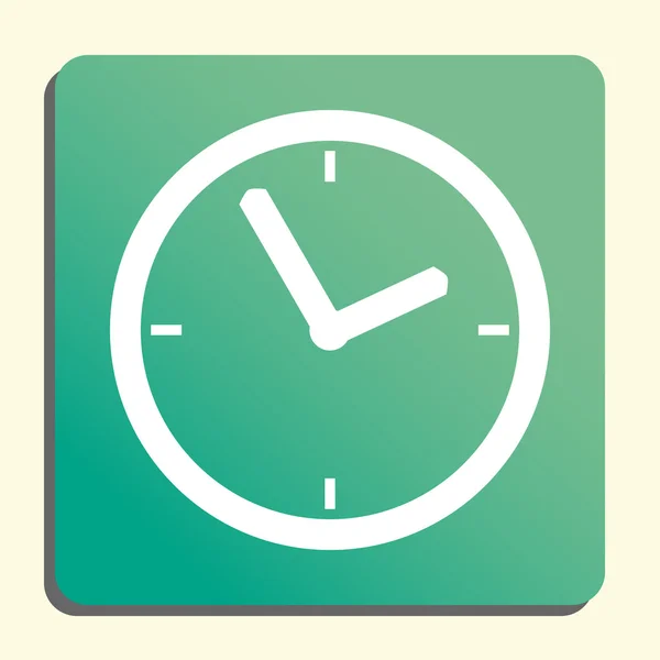 Clock icon, clock symbol, clock vector, clock eps, clock image, clock logo, clock flat, clock art design, clock green — Stockový vektor