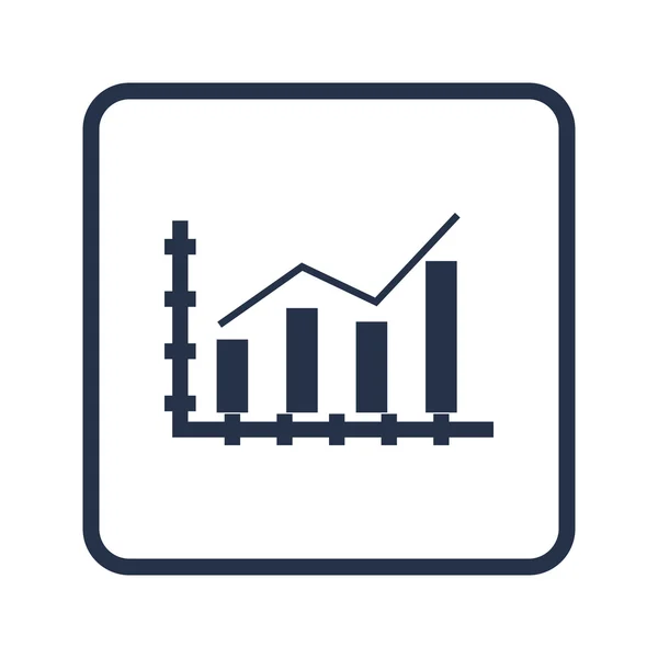 Növekedési statisztika ikon, növekedési statisztika szimbólum, növekedési statisztika vektor, növekedési statisztika EPS, növekedési statisztika kép, növekedési statisztika logo, növekedési statisztika lakás, növekedési statisztikák Art Design, növekedési statisztika kék kör — Stock Vector