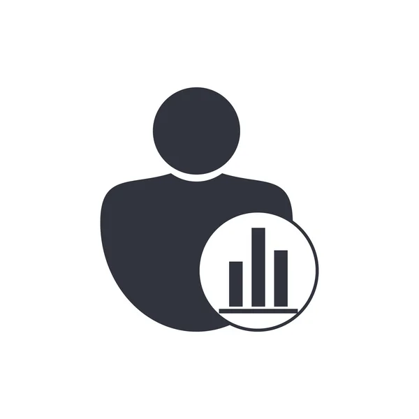 Icona statistiche utente, simbolo statistiche utente, vettore statistiche utente, statistiche utente eps, immagine statistiche utente, logo statistiche utente, statistiche utente flat, user stats art design, statistiche utente statistiche bianco — Vettoriale Stock