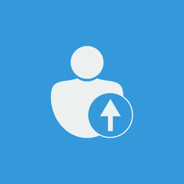 Användare upp ikon, användaren upp symbol, användare upp vektor, användare upp EPS, användare upp bild, användare upp logotyp, användare upp platt, användare upp konst design, användare upp blå — Stock vektor