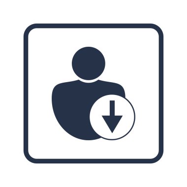 user down icon, user down symbol, user down vector, user down eps, user down image, user down logo, user down flat, user down art design, user down blue round