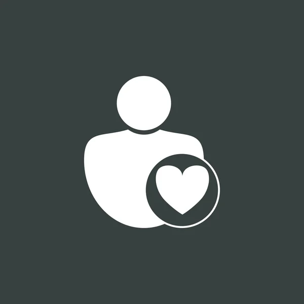 User heart icon, user heart symbol, user heart vector, user heart eps, user heart image, user heart logo, user heart flat, user heart art design, user heart dark — Stock vektor