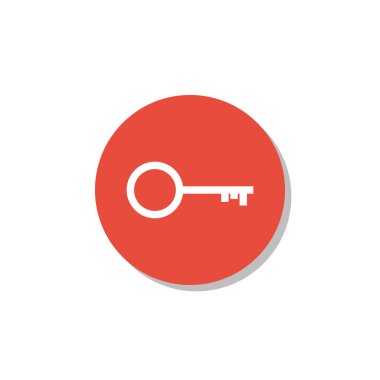 Anahtar simgesinin çizimi. Üstün Kaliteli Web Simgesi.