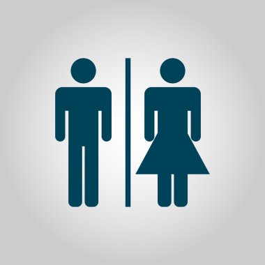 Wc simgesinin illüstrasyonu. Üstün Kaliteli Web Simgesi.