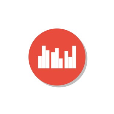 Vektör İllüstrasyon İstatistikler 3 Gruplu Çubuk Grafik Simgesi. Üstün Kaliteli Web Simgesi.