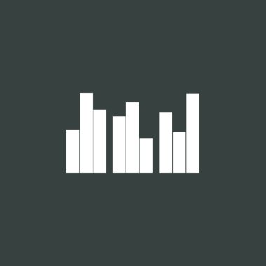 Vektör İllüstrasyon İstatistikler 3 Gruplu Çubuk Grafik Simgesi. Üstün Kaliteli Web Simgesi.
