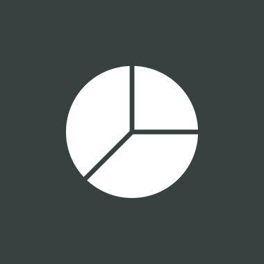 3 Parça simgesi ile İstatistik pasta grafik vektör illüstrasyon. Üstün Kaliteli Web Simgesi.