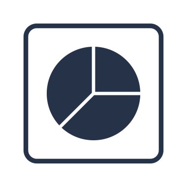 3 Parça simgesi ile İstatistik pasta grafik vektör illüstrasyon. Üstün Kaliteli Web Simgesi.