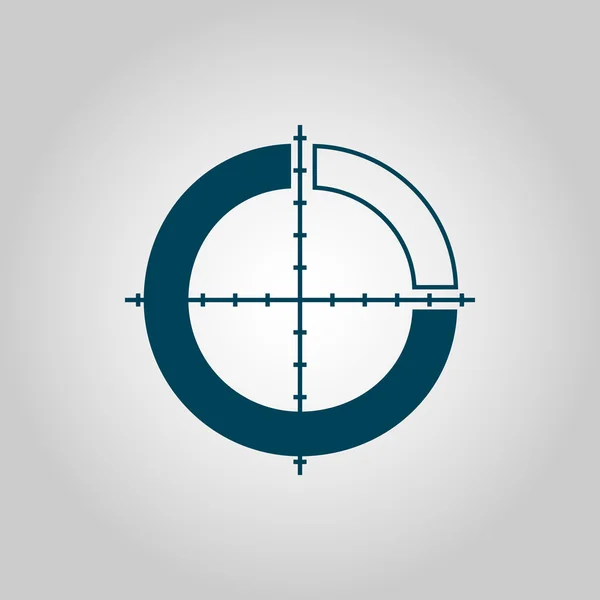 Illustration vectorielle des statistiques Diagramme à secteurs segmenté et esquissé sur l'icône de grille. Icône Web de qualité supérieure . — Image vectorielle